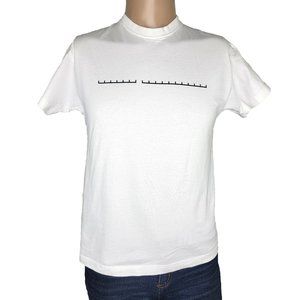 Random Identities JS-83 Ruler Logo Cotton T Shirt Sz XS